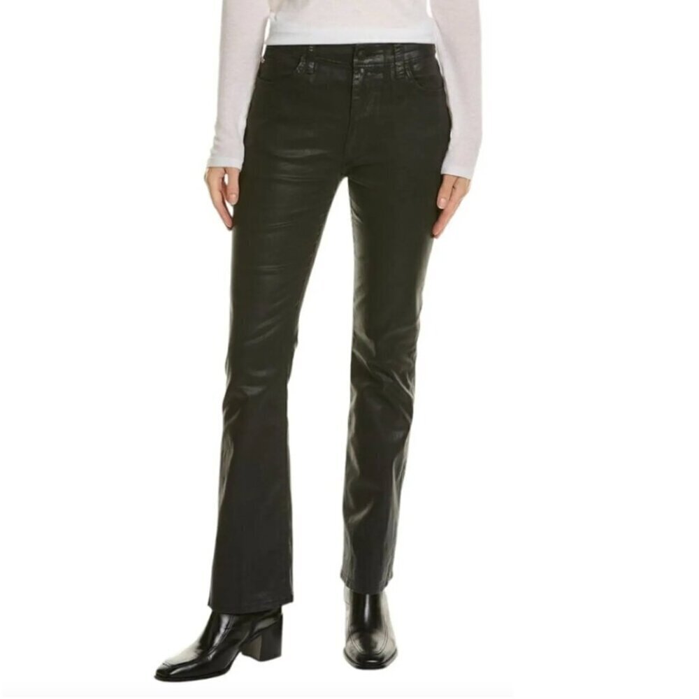 Hudson Jeans Blair High Rise Coated Bootcut Jeans 32 Black